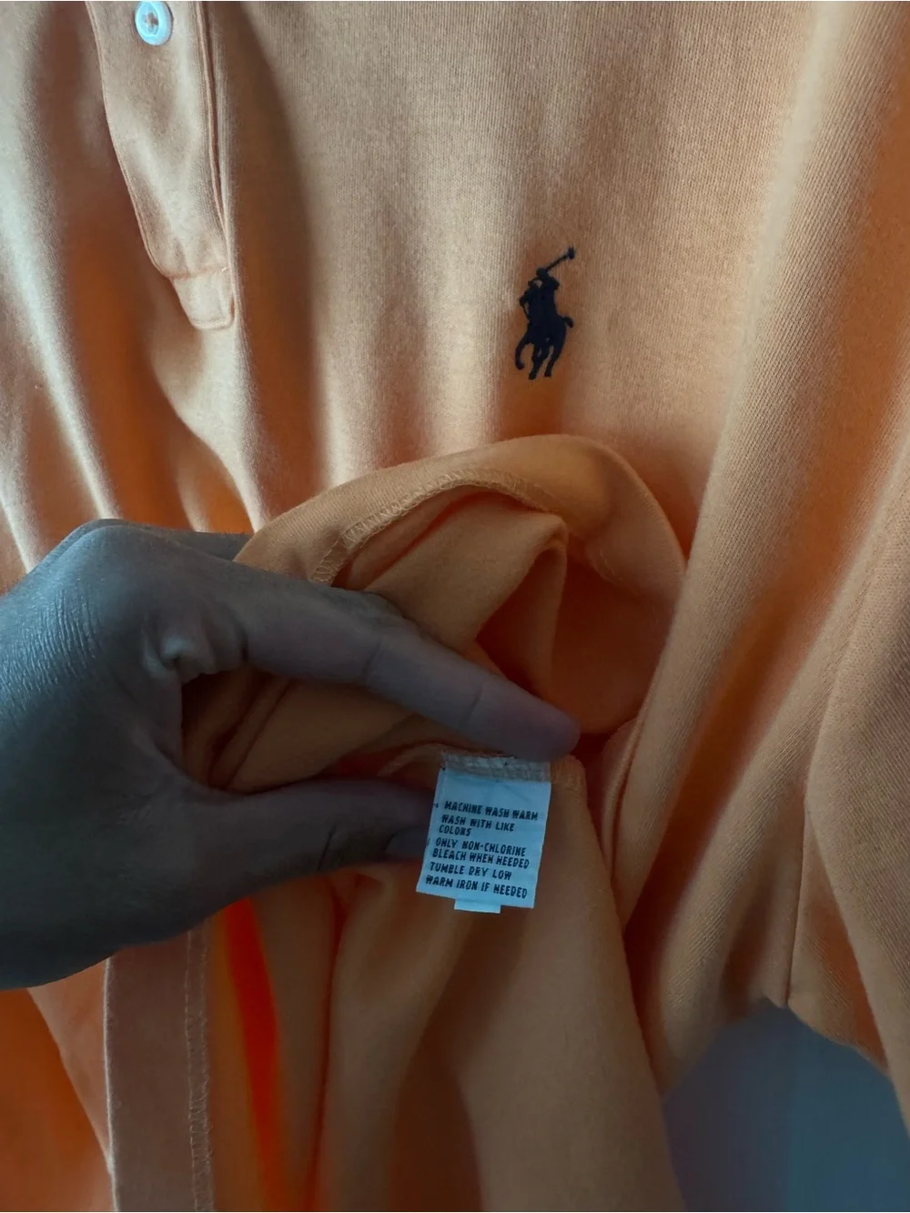 Polo Ralph Lauren Vintage Orange Cotton Classic Quiet Luxury Polo Shirt L